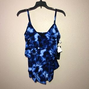 Women’s Aqua Green Tankini Swimsuit-Blue